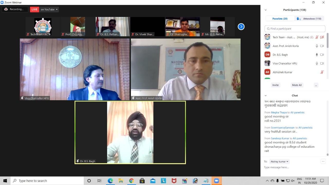 Two Day National Webinar On National Education Policy – 2020 on 29th ...